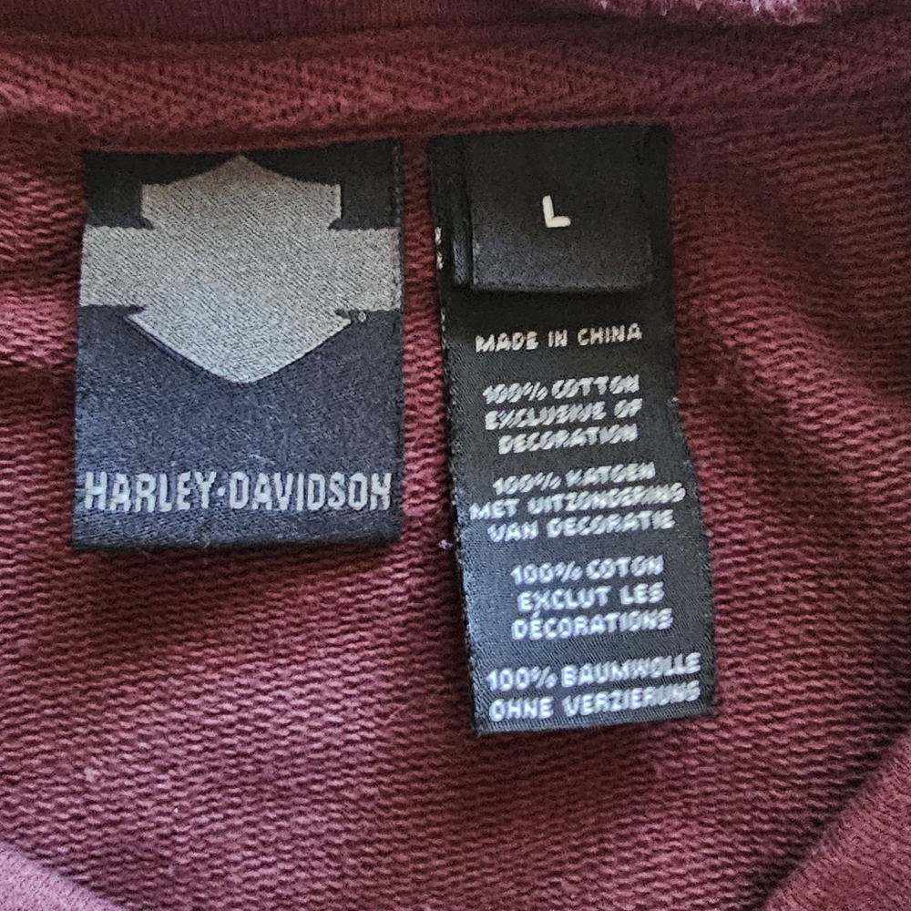 Harley-Davidson Burgundy Women's Sweatshirt - Picture 3 of 3